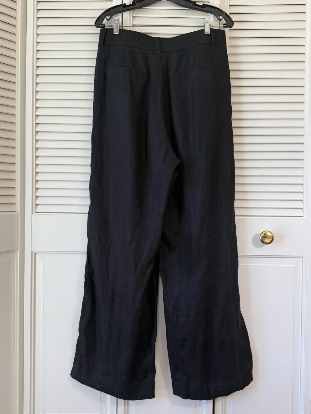 Everlane The Linen Way High Drape Pant Black Size 8 - Picture 4 of 5